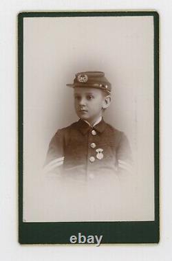 1892 CDV Soldier Henry Spencer, W. G. On Kepi, Possibly Watertown Guard, N. Y