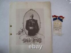 1900 Waldorf Astoria Banquet Program Major-Gen Howard Civil War Army + Ribbon