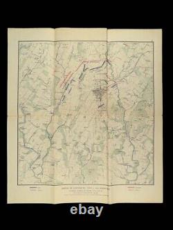 1902 BEAUTIFUL Battlefield of Gettysburg CIVIL WAR NY Illustrated MAPS 3v SET