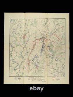 1902 BEAUTIFUL Battlefield of Gettysburg CIVIL WAR NY Illustrated MAPS 3v SET