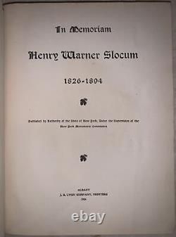 1904, 1st, IN MEMORIAM HENRY WARNER SLOCUM 1826-1894, AMERICAN CIVIL WAR GENERAL