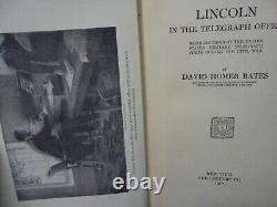 1907 LINCOLN IN THE TELEGRAPH OFFICE Signed by DAVID HOMER BATES CIVIL WAR 1st E