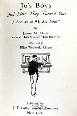 1911 edition LITTLE WOMEN SET 1st & pt 2 LOUISA MAY ALCOTT Civil War JO'S BOYS