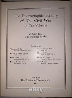 1912, 10 Vol Set, The Photographic History Of The CIVIL War, Leather, Military