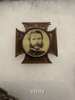 1913 Monroe County Ny CIVIL War Veterans Ass'n Badge, Col Patrick O'rourke Photo