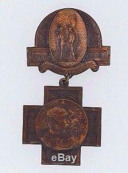 1913 NY Gettysburg Civil War Reunion Bronze Pin/Medal