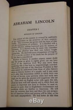 1917 Abraham Lincoln By Lord Charnwood Civil War Map Fine Leather Binding