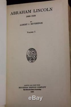 1928 1stED Abraham Lincoln By Albert J. Beveridge CIVIL WAR Riverside Press Fine