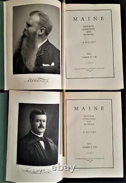1928 antique 4vol MAINE HISTORY genealogy biographies civil war more