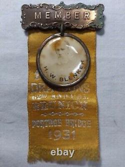 1931 GAR Badge 1st New York Dragoons at Portage Bridge NY Civil War veterans