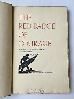 1931 The Red Badge of Courage US Civil War by Stephen Crane HAND MADE BEAUTY