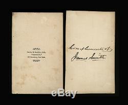(2) CDV Photos of Civil War Soldier Colonel James Smith 128th NY Vols, Signed