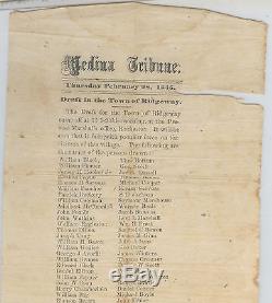 2 Mos Before Civil War's End Ridgeway NY List of 140 Men To Be DRAFTED BROADSIDE