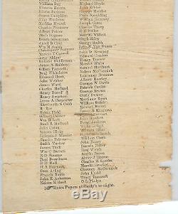 2 Mos Before Civil War's End Ridgeway NY List of 140 Men To Be DRAFTED BROADSIDE