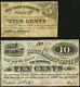 (2) Notes Troy, Ny Troy & Albany Stage Co. 5¢ & 10¢ 1862 Civil War Era