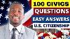 2022 Us Citizenship Test 100 Civics Questions American Citizenship Naturalization Interview N400