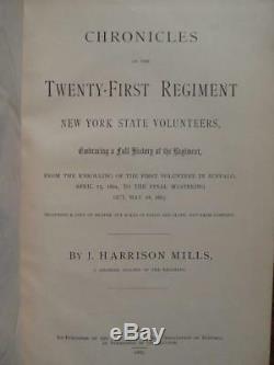 21st REGIMENT NEW YORK STATE VOLUNTEER INFANTRY 1887 CIVIL WAR IN MYLAR DJ