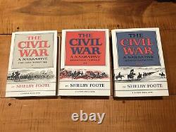 3 Vol Set, The Civil War A Narrative Shelby Foote 1958 1963 1974 HB/DJ 1st Ed