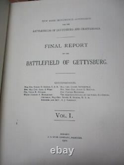 3 Vols. NEW YORK At GETTYSBURG, Final Report, 1900, Wm. F. FOX, 1st ED, Maps, Illusts