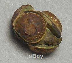 4 Civil War Relic Michigan Buttons (1 a NY) Recovered at Savage Station, Virginia