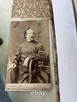 4 Civil War Soldier CDV 16th N. Y. H. A Photo Scrap Book Owned By Francis Larkin