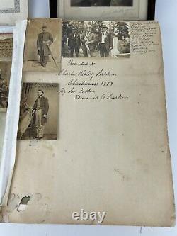 4 Civil War Soldier CDV 16th N. Y. H. A Photo Scrap Book Owned By Francis Larkin