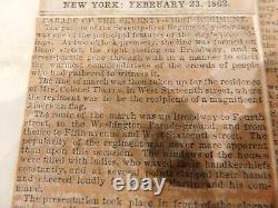 433 Civil War Flag Presentation 71st New York at Gettysburg Newspaper Clip Pics