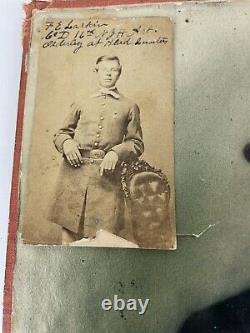 5 Civil War Soldier CDV 16th N. Y. H. A Photo Scrap Book Owned By Francis Larkin