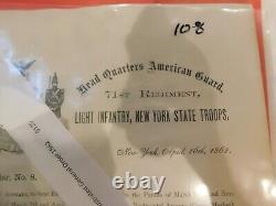 583 Civil War 71st REGIMENT NEW YORK Patriotic Illustrated General Order 1862