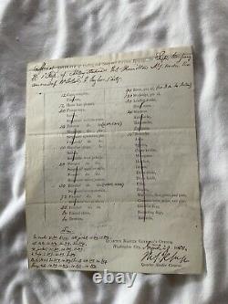 595 Pre Civil War 1st Artillery Ft Hamilton New York Equipment 1850 Invoice LIST