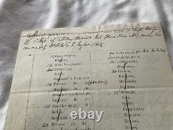 595 Pre Civil War 1st Artillery Ft Hamilton New York Equipment 1850 Invoice LIST