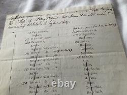 595 Pre Civil War 1st Artillery Ft Hamilton New York Equipment 1850 Invoice LIST