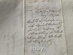 595 Pre Civil War 1st Artillery Ft Hamilton New York Equipment 1850 Invoice LIST