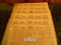 6 RARE 1864 Original CIVIL WAR The World Newspapers New York and More