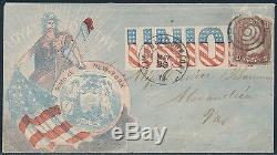 #65 On St310 Union CIVIL War Patriotic Cover Union, State Of New York Br1830