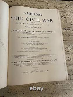 A History of the Civil War by Lossing 1912 Brady War Photos 16 Parts War Dept