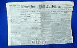 ANTIQUE POST CIVIL WAR NEWSPAPER New York Trib Sep 1865 ANDERSONVILLE, FREEDMEN