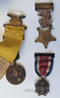 ARCHIVE of CIVIL WAR GAR MEMORABILIA, WILLIAM H ARMSTRONG, 1st NY MOUNTED RIFLES
