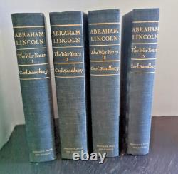 Abraham Lincoln The War Years Vols 1 4, Carl Sandburg, 1939, Hardcover