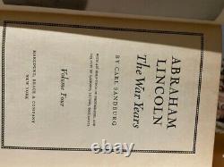 Abraham Lincoln The War Years by Carl Sandburg 1939 4 volume set
