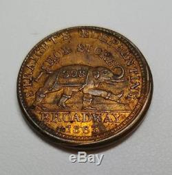 Albany New York Civil War Token Straight's Shoe Store Elephant In Boots