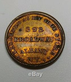 Albany New York Civil War Token Straight's Shoe Store Elephant In Boots