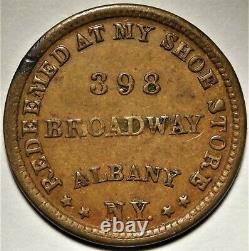 Albany New York Straight's Civil War Store Card Token NY 010F-1a Elephant