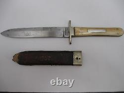 Alexander Sheffield Bowie Knife New York With Sheath VG Circa Civil War