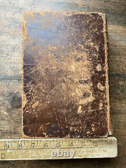 Antique 1847 Pre Civil War Large Size American Family Holy BIBLE Nice Binding NY