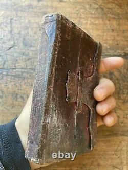 Antique 1853 Pre-Civil War Era HOLY BIBLE Excellent Leather Wallet Binding NY