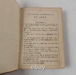 Antique 1861 Civil War Era Gospel Of St. John Small Pocket Bible