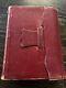 Antique 1862 Civil War Era Holy Bible Red Leather Wallet Binding Pocket Ny Vg