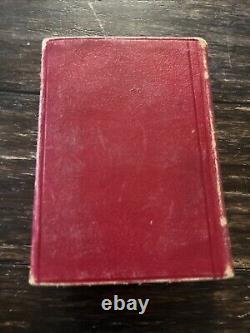 Antique 1862 Civil War Era HOLY BIBLE Red Leather Wallet Binding Pocket NY VG