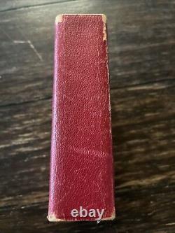 Antique 1862 Civil War Era HOLY BIBLE Red Leather Wallet Binding Pocket NY VG